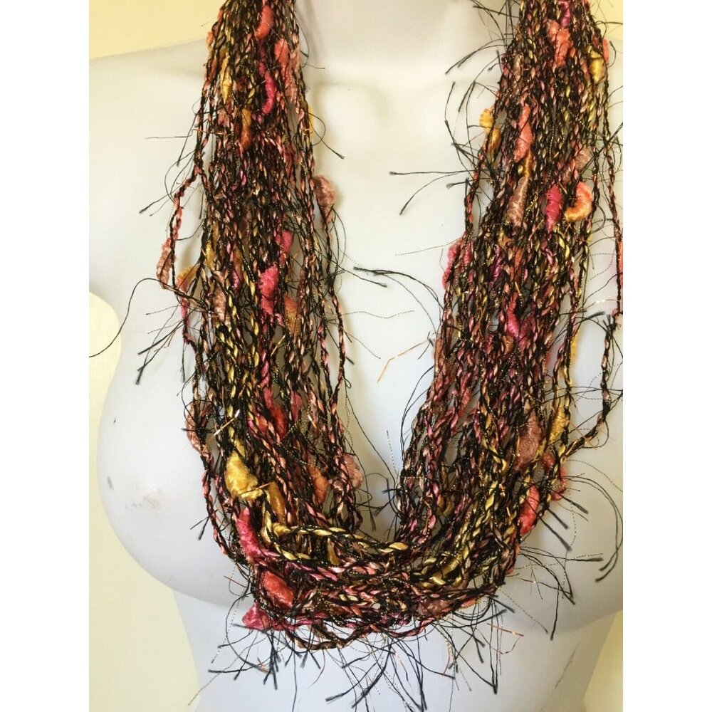 Textured Slub Yarn Necklace Handmade New Mexico